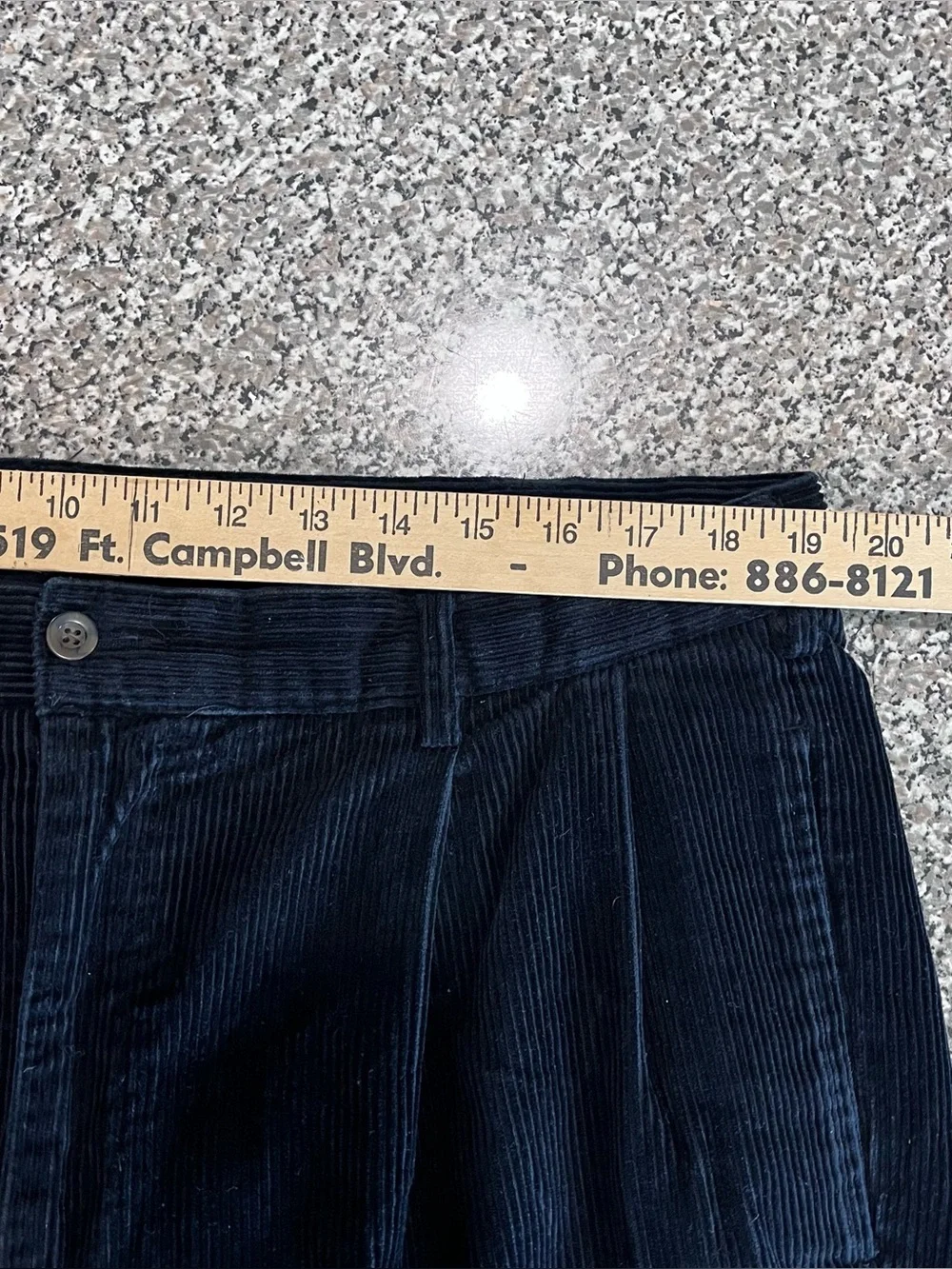 Vintage Geoffrey Beene Corduroy Navy Blue Relaxed Fit Y2K 90’s Cotton Mens 40x32